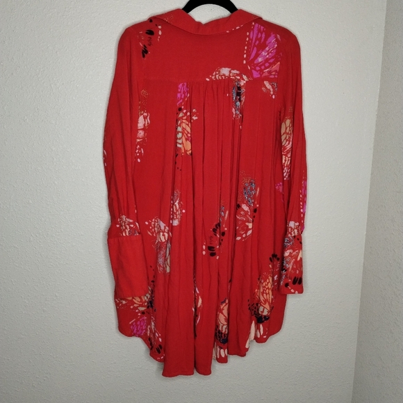 Free People Field Of Butterflies Semi-Sheer Tunic Size Small - Picture 4 of 7